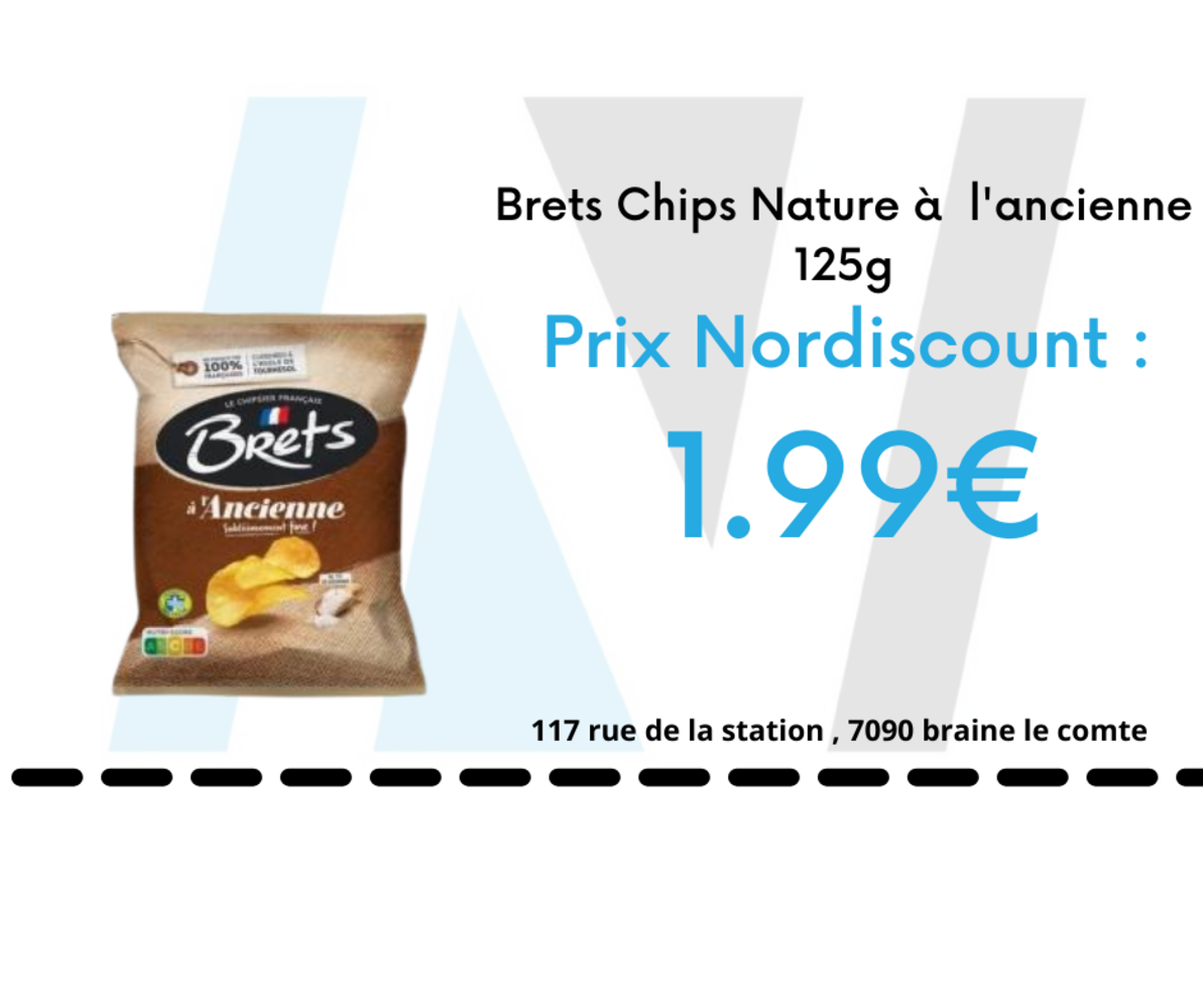 Brets Brets Chips Nature à  l'ancienne 125g