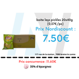 Lay's boite lays pickles 20x40g  (0,37€/pc)