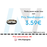 Porte savon acier inox noir