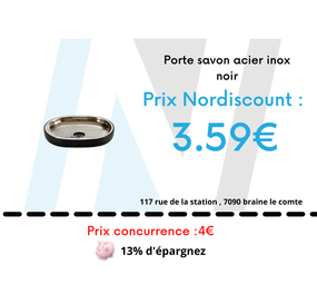 Porte savon acier inox noir