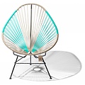 Acapulco Chair in Beige & Turquoise