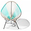 Acapulco Chair in Beige & Turquoise