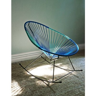Acapulco Rocking Chair in petrol blue & turquoise