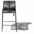 Barstool Zicatela in Black (Made w/ Recycled PVC)