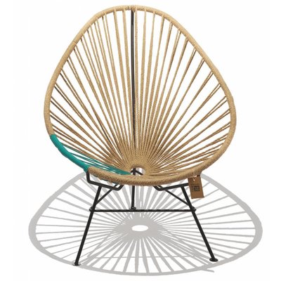 Acapulco Hemp Chair, Turquoise PVC Detail