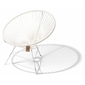 Condesa Chair in White, White Frame