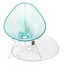 Acapulco Chair in Light Turquoise, White Frame