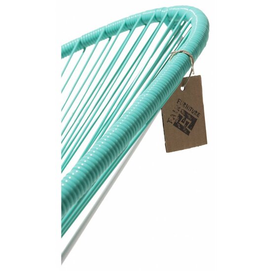 Acapulco Chair in Light Turquoise, White Frame