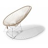 Acapulco Chair in Beige, White Frame