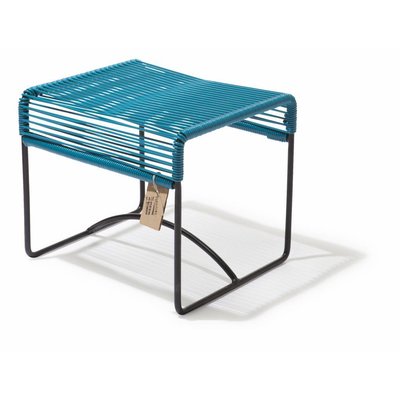 Xalapa stool or footrest petrol blue