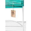 Xalapa Stool or Footrest in Turquoise, White Frame