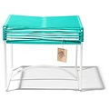 Xalapa Stool or Footrest in Turquoise, White Frame