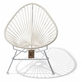 Acapulco Kids Chair in White, White Frame
