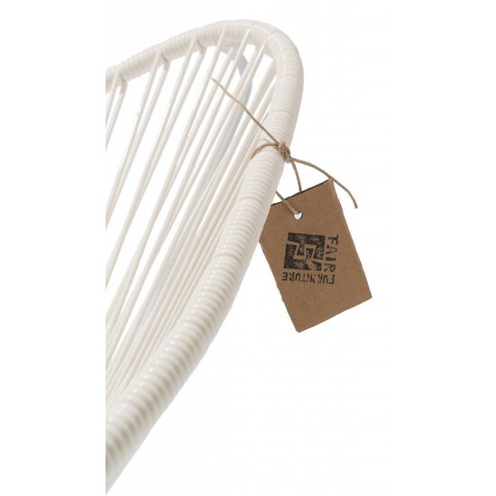 Acapulco Kids Chair in White, White Frame