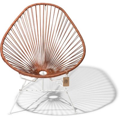 Acapulco Chair leather edition with white frame