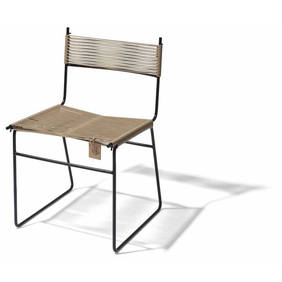 Polanco Dining Chair Sled Base in Beige