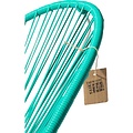 Acapulco Chair in Turquoise, White Frame