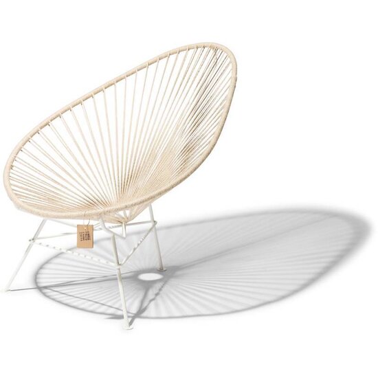 Acapulco Hemp Chair, White Frame