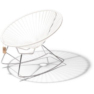 Condesa Rocking Chair White, Chrome Frame