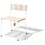 Polanco Dining Chair in Hemp, White Frame