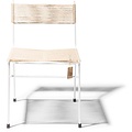Polanco Dining Chair in Hemp, White Frame