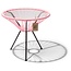 Table Japón in Salmon Pink, Glass Table Top