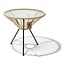 Table Japón in Hemp, Glass Table Top