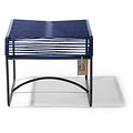 Xalapa Stool or Footrest in Metallic/Cobalt Blue