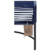 Xalapa Stool or Footrest in Metallic/Cobalt Blue