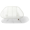 Acapulco Sofa in White, White Frame