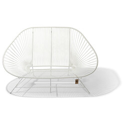Acapulco Sofa White, White Frame