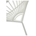 Luna Dining Chair in White, White Frame