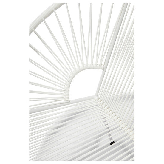 Luna Dining Chair in White, White Frame