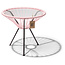 Table Japón in Pastel Pink, Glass Table Top
