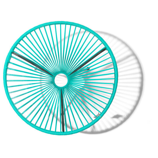 Table Japón XL in Turquoise, Glass Table Top