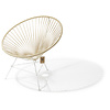 Condesa Hemp Chair, White Frame 100% natural