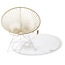 Condesa Hemp Chair, White Frame 100% natural