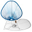 Acapulco Chair in Metallic/Cobalt Blue, White Frame