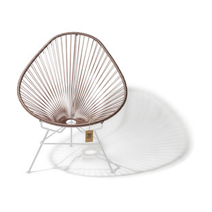 Acapulco Chair Metallic Taupe, White Frame