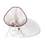 Acapulco Chair in Metallic Taupe, White Frame