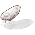 Acapulco Chair in Metallic Taupe, White Frame