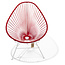 Acapulco Chair in Red, White Frame