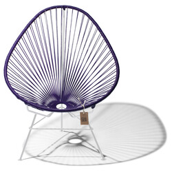 Acapulco Chair Purple, White Frame