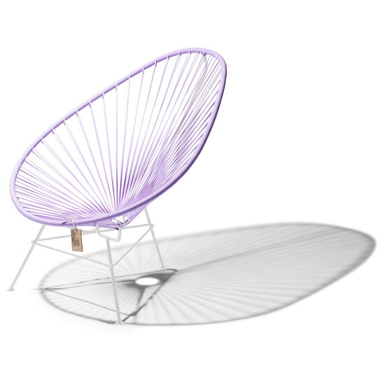 Acapulco Chair in Lilac, White Frame