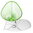 Acapulco Chair in Apple Green, White Frame
