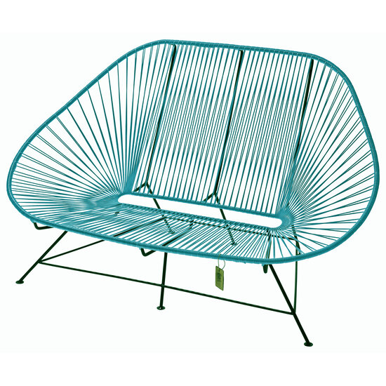 Silla Acapulco Acapulco Sofa in Petrol Blue, Suitable for 2-3 People