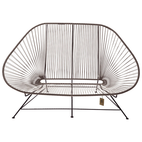 Silla Acapulco Acapulco Sofa in Taupe Metallic, Suitable for 2-3 People