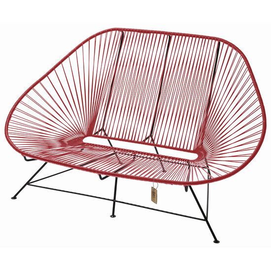 Acapulco Sofa in Red, Suitable for 2-3 People