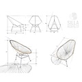 Silla Acapulco Acapulco Chair in Metallic/Cobalt Blue