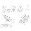 Acapulco Chair Leather Edition, White Frame